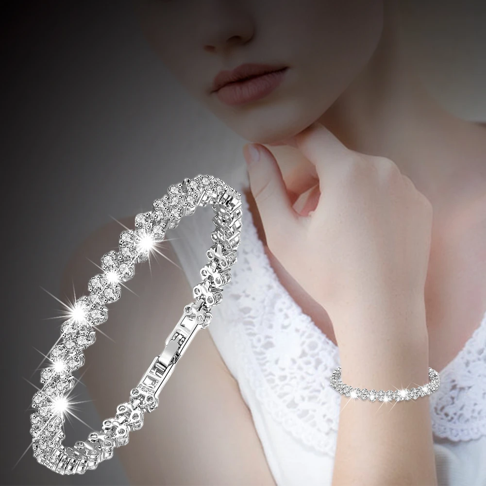 Новый Модный женский браслет в римском стиле браслеты с кристаллами подарки