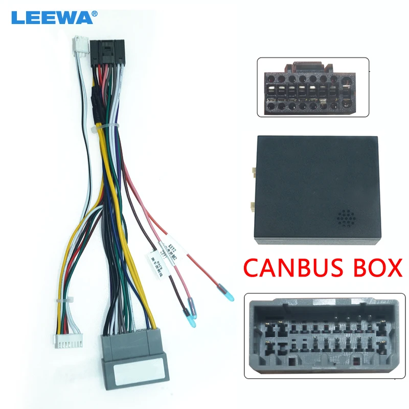 Автомобильный аудио кабель LEEWA 16 контактов Android адаптер питания с can шиной для Jeep