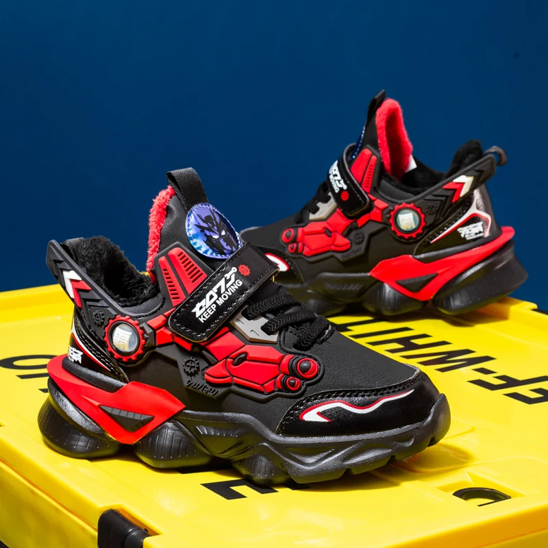 

Winter Sneakers Kids Boys Snow Shoes Children Outdoor Walking Sport Shoes Kids Boots Cotton Warm Running Shoes for Boys Kids