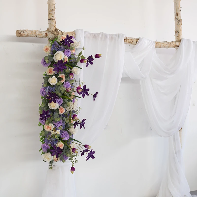 1 м искусственный ряд цветов свадебный фон Декор арка вечерние мероприятия