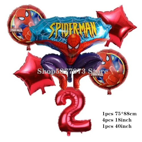 6 шт. супергероев шар детский день рождения предлагает 40 дюймов 1 2 3 4 5 7 8 9 цифровой
