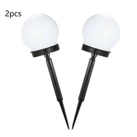 2pcslot led ball ground lamp solar power outdoor path yard lawn light road courtyard ground lamps waterproof garden decoration
