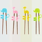 Разноцветные Мультяшные палочки для еды, портативные детские палочки для еды, Нескользящие палочки для еды, правильное использование палочек для еды, тренировочные щипцы для мальчиков и девочек