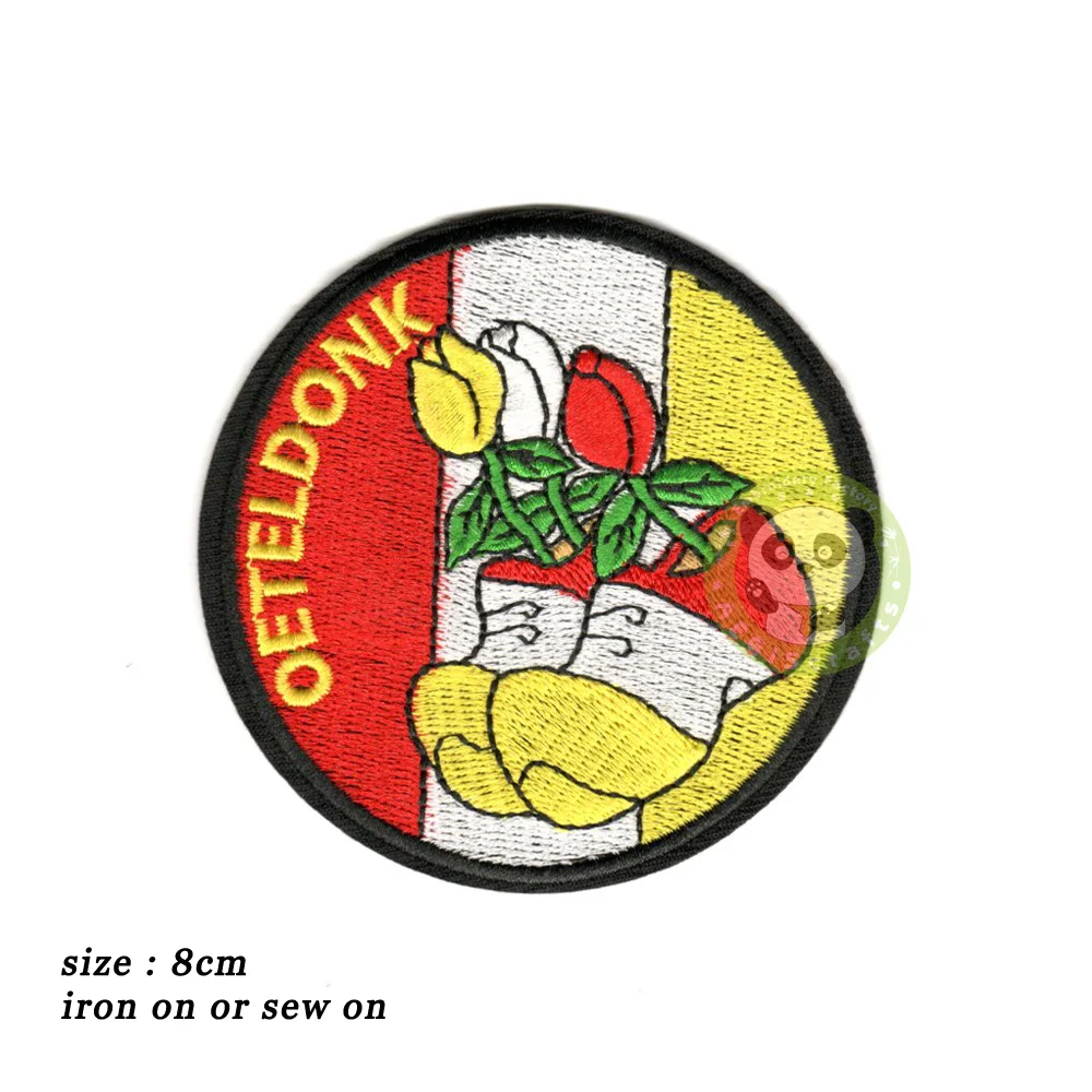 Карнавальные нашивки Oeteldonk с вышивкой ярких цветов вышивка ниткой на саржевой