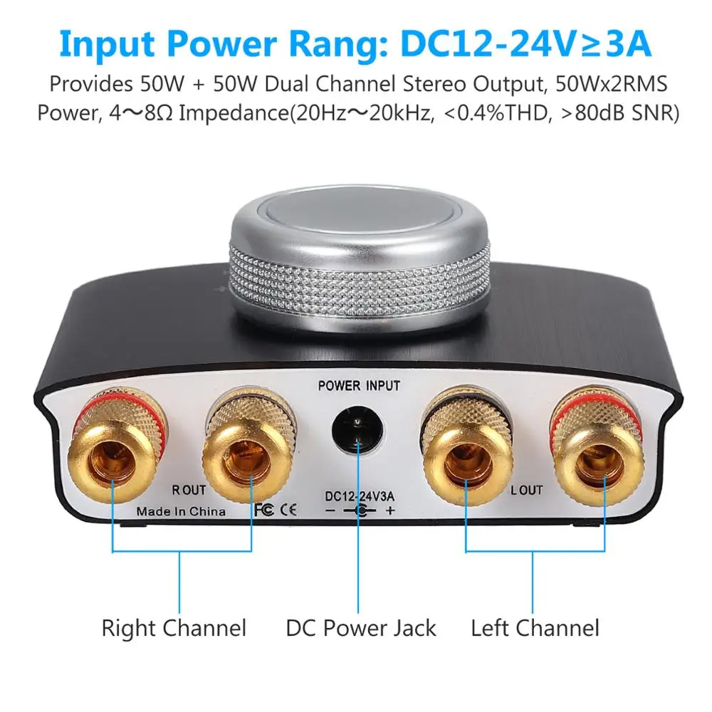 Neoteck Мини Bluetooth совместимый усилитель мощности беспроводной аудио приемник с 12V 5A