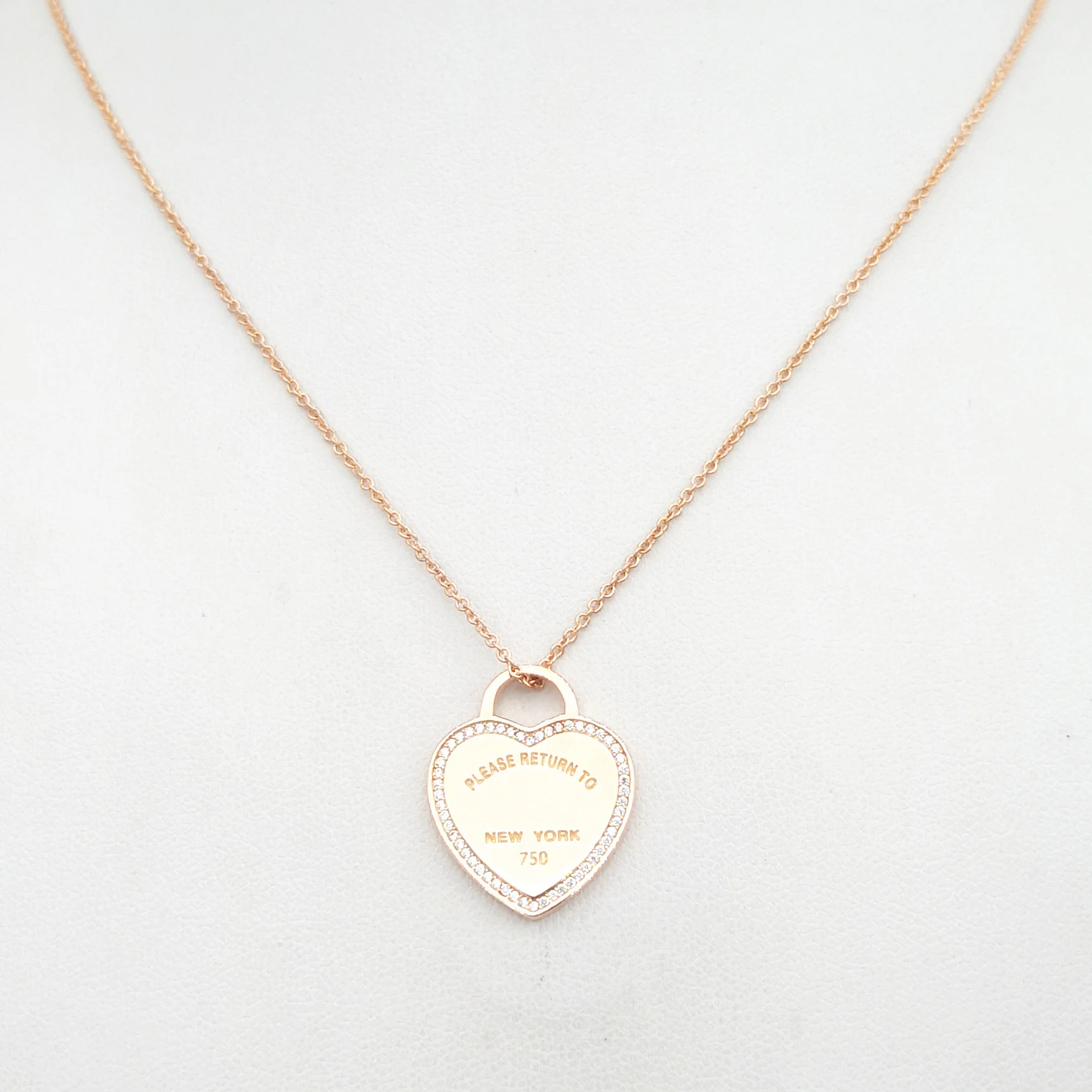 100% pure silver ms classic golden rose gold heart pendant necklace set zircon letter lovers romantic fashion accessories | Украшения и