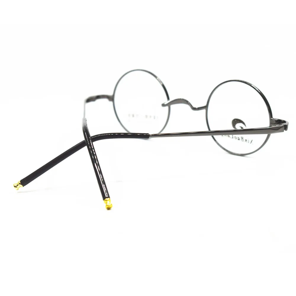 Винтажные Маленькие 40 мм круглые оправы для очков металлические полные