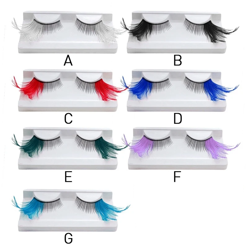 1 пара черных перьев для сцены Преувеличенные накладные ресницы вечеринок и