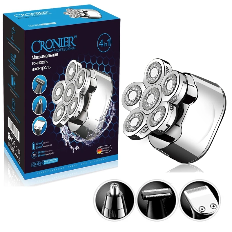 Для мужчин триммер для Мокрый Сухой электробритва волос стрижки бороды