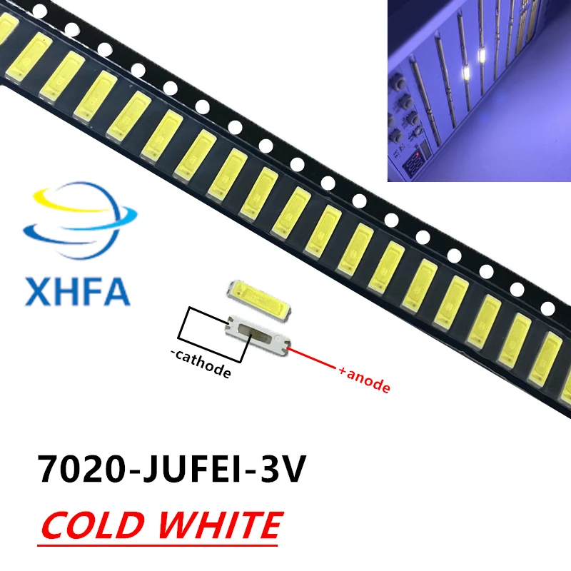 500 шт. XIASONGXIN светильник для Светодиодный JUFEI Подсветка 7020 3V 54LM холодный белый ЖК