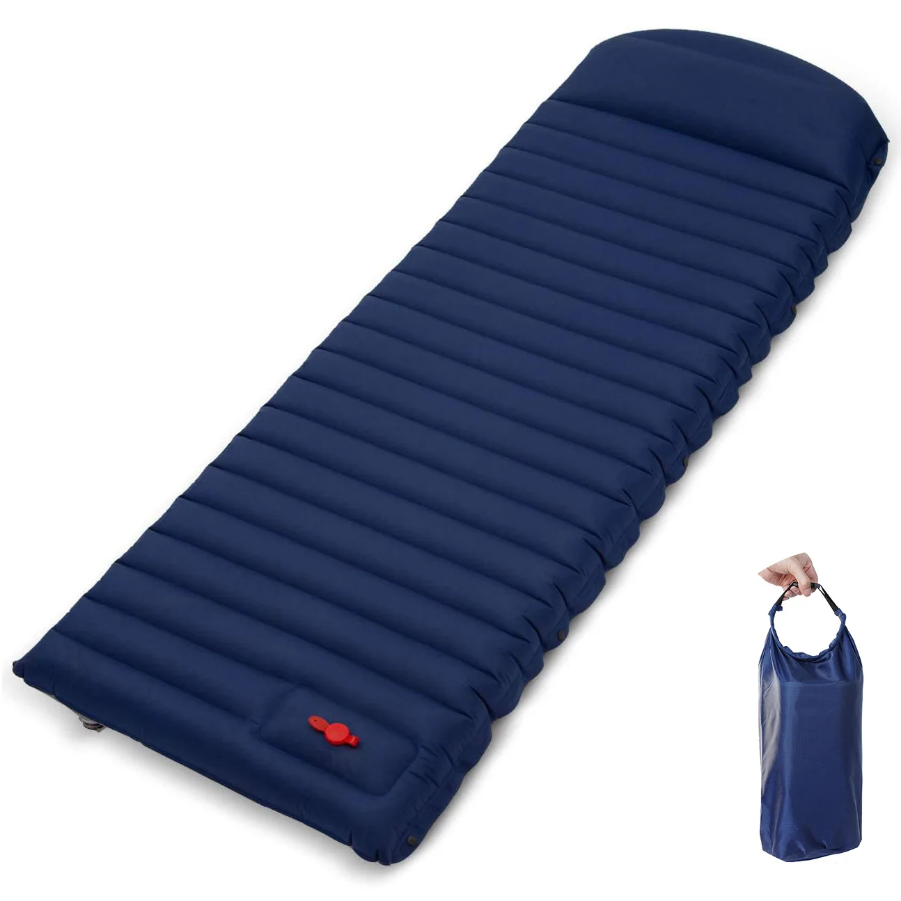 Inflatable Camping Mattress 10cm Thickness with Pillow Self-Inflating Sleeping Pads Tent Beach Picnic Finshing Air Mattress Mat
