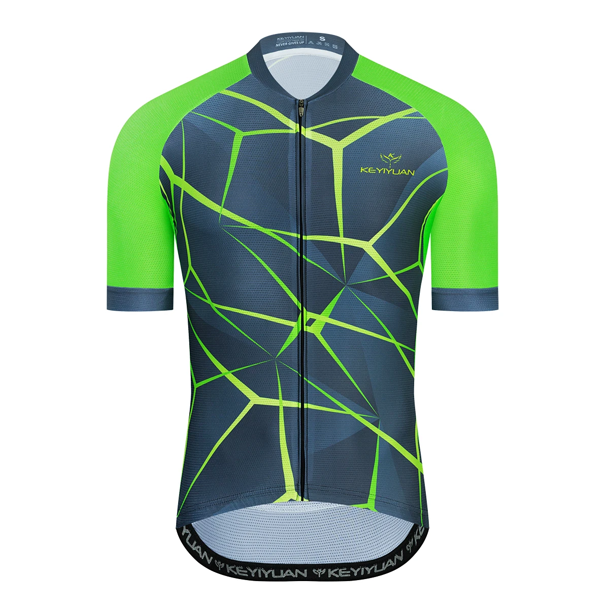 

KEYIYUAN Cycling Men Cycling Reflective Cycling Jersey Short Sleeve Summer Off-Road Mountain Bike Downhill Racing Top Maillots