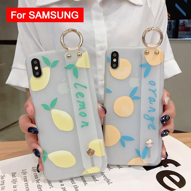 Силиконовый чехол с ремешком на запястье для Samsung Galaxy S20 ultra S10 S8 S9 plus A10 A20 A30 A40 A60 A750