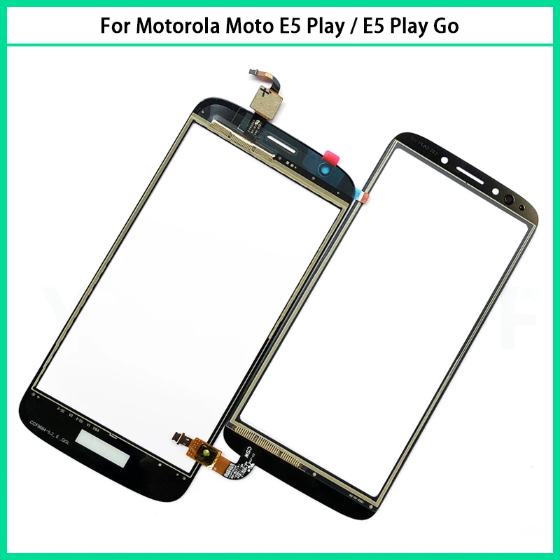 

10Pcs/lot For Motorola Moto E5 Play XT1920 XT1921 E5 Play Go Black Touch Screen Digitizer Sensor LCD Front Glass Panel Replace