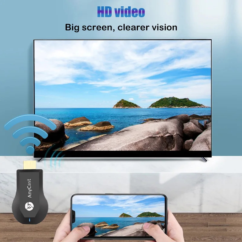 Anycast M4 2 4G 4K Miracast Any Cast беспроводной DLNA AirPlay HDMI ТВ стик Wi Fi дисплей адаптер приемник