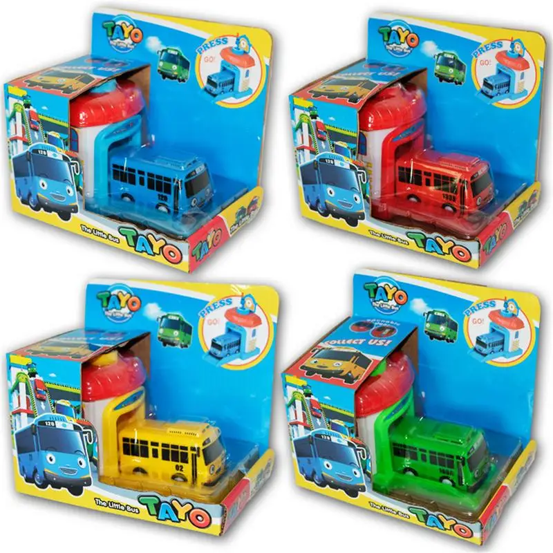 Миниатюрный детский автобус Tayo The Little Bus пластиковый игрушечный Oyuncak гаражный
