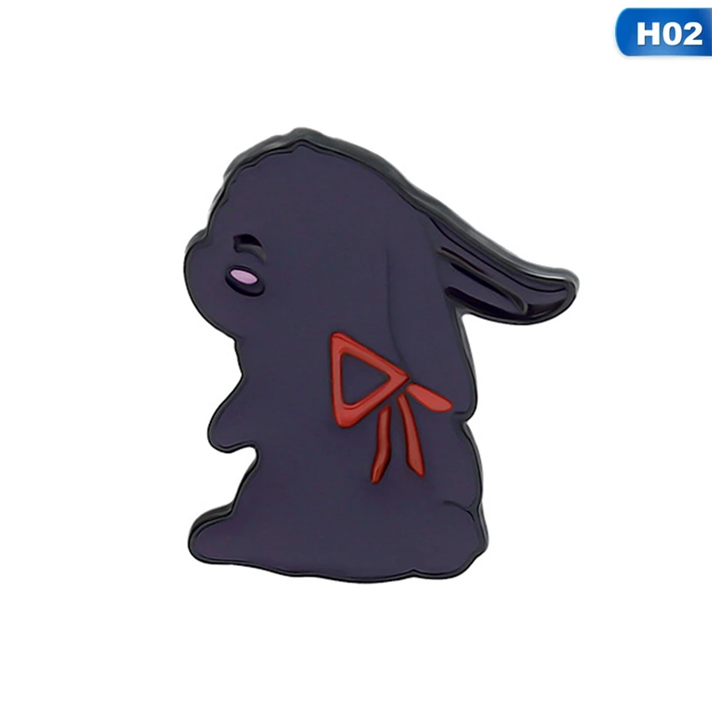 

Cute Animal Enamel Pin Custom White Black Rabbit Brooch Backpacks Clothes Lapel Pin Badge Cartoon Jewelry Jewelry Gift