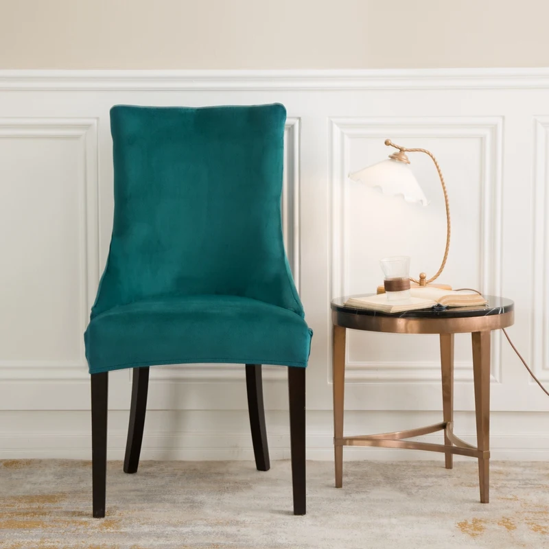 Однотонный Чехол для стула с наклонным рычагом бархатный чехол пылесборником