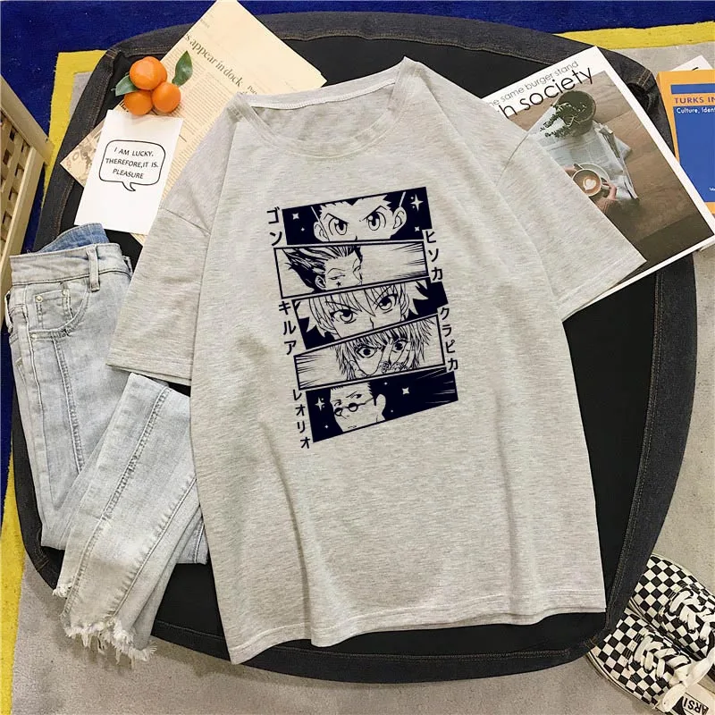 Футболка Hunter X Hisoka Женская свободная с коротким рукавом в стиле ольчзанг