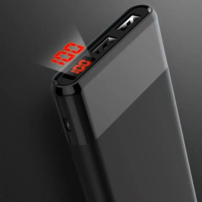 12000 мАч портативный внешний аккумулятор светодиодный дисплей Мобильный Внешний