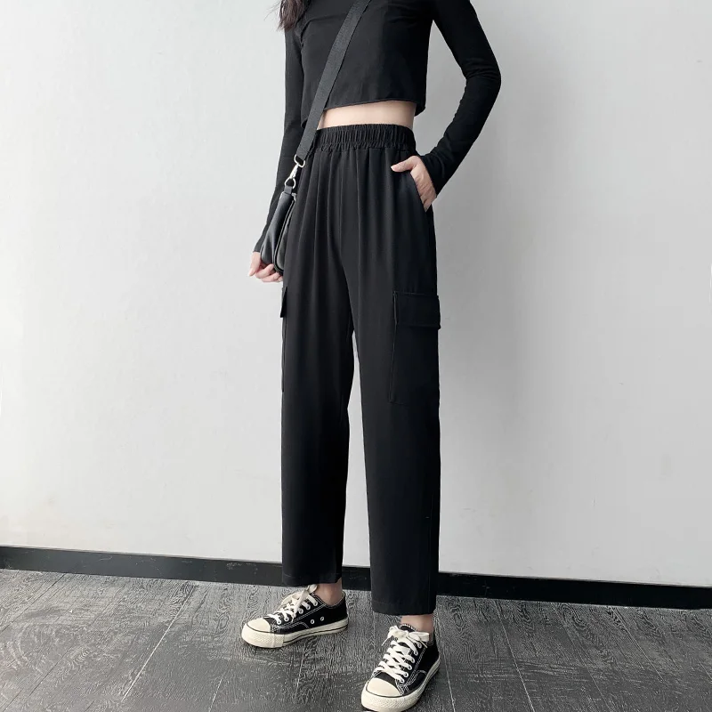 Комбинезон женский облегающий с высокой талией на осень и зиму 2020 прямые