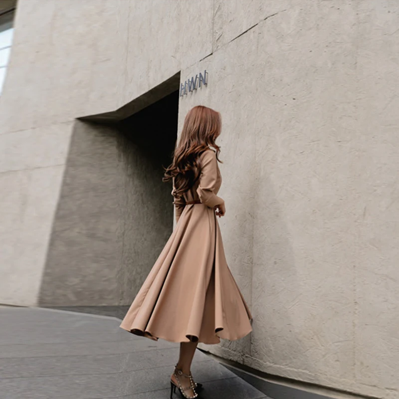 

Fashion Women Comfortable Warm Long Coat OL New Arrival High Quality Temperament Outerwear Thick Holiday Outdoor Trend Trench