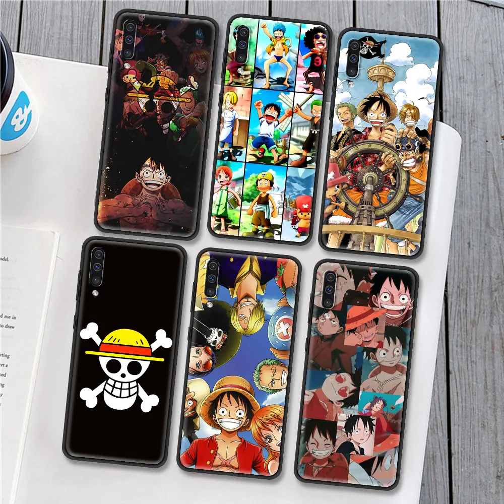 

Phone Cover For Samsung Galaxy A50 A51 A70 A71 A21s S20 FE A10 A20e A30 Black Soft Matte Case Funda One Piece Luffy