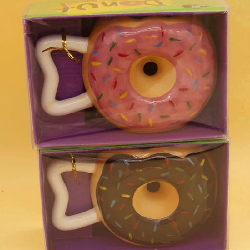 Креативные керамические кофейные кружки с пончиком чашка для хлеба печенья воды