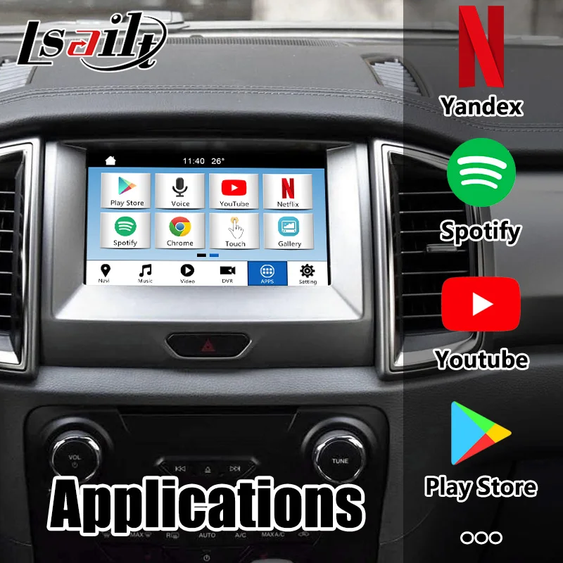 Lsailt Android мультимедийный видеоинтерфейс для Ford Everest Focus Ranger 16-20 sync3 поддержка YouTube