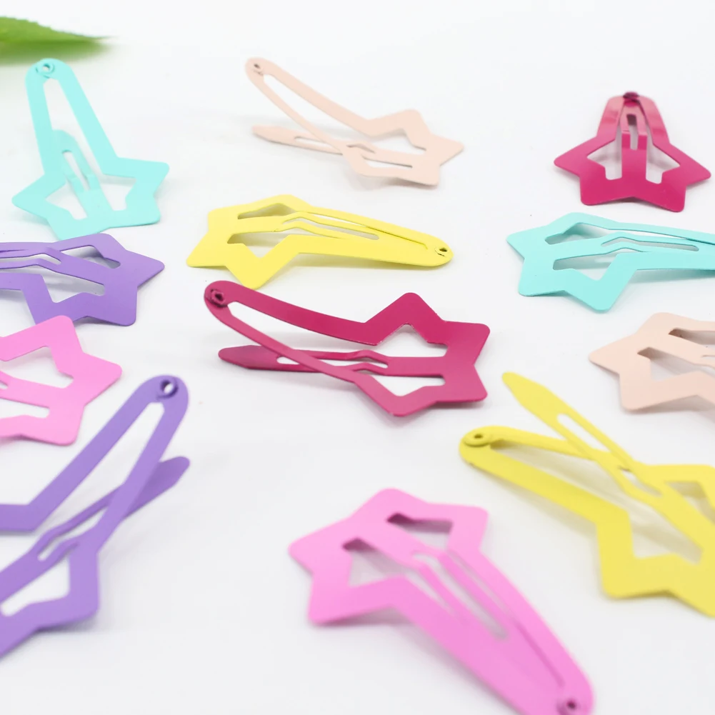 12 шт. в упаковке милые Цвет звезда заколка для волос заколки детей комплекты