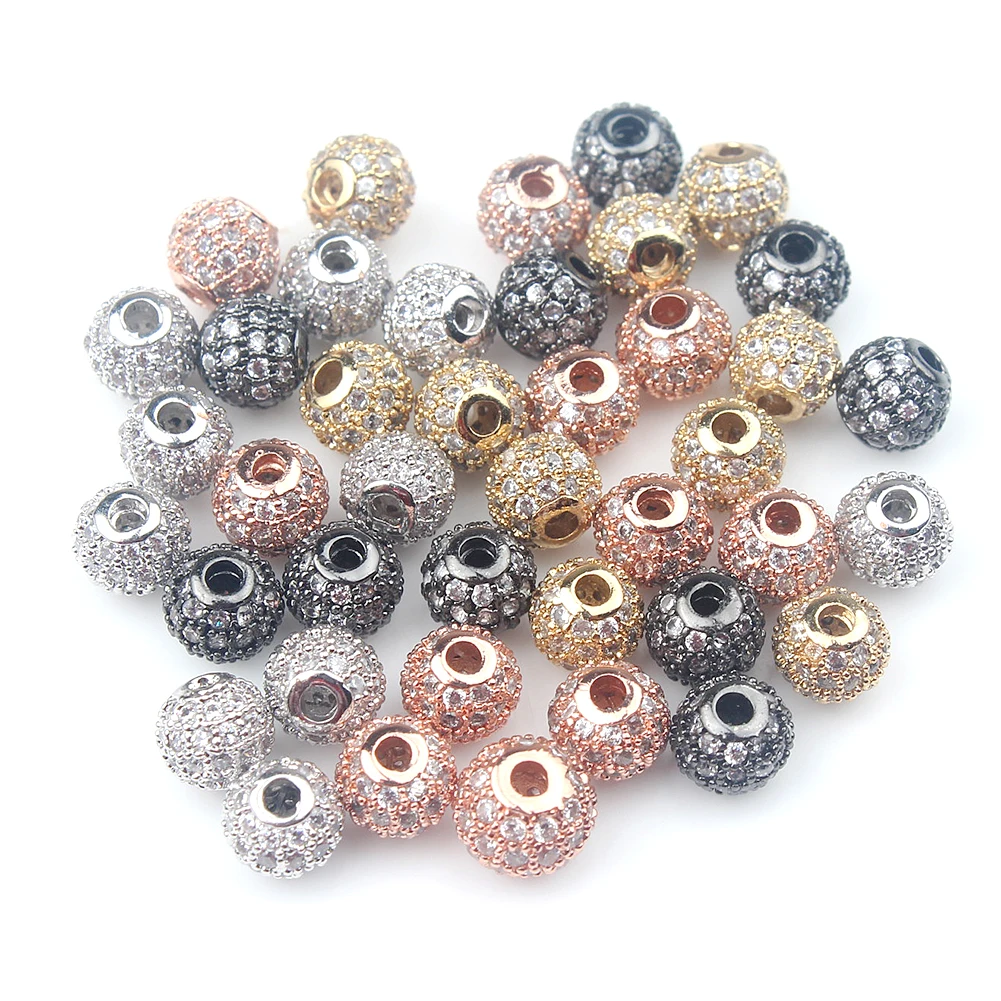 Круглые бусины из латуни 4/6/8/10/12 мм 3 шт./лот