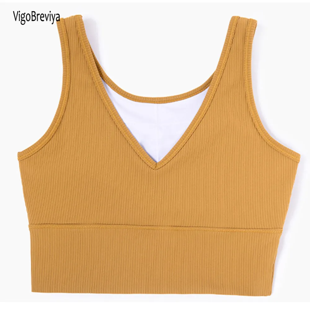 

VigoBreviya Strapped Bra Female Workout Gym Sport Top Crop Fitness Running Quick Dry Yoga Bra Push Up Training Thread Bralette