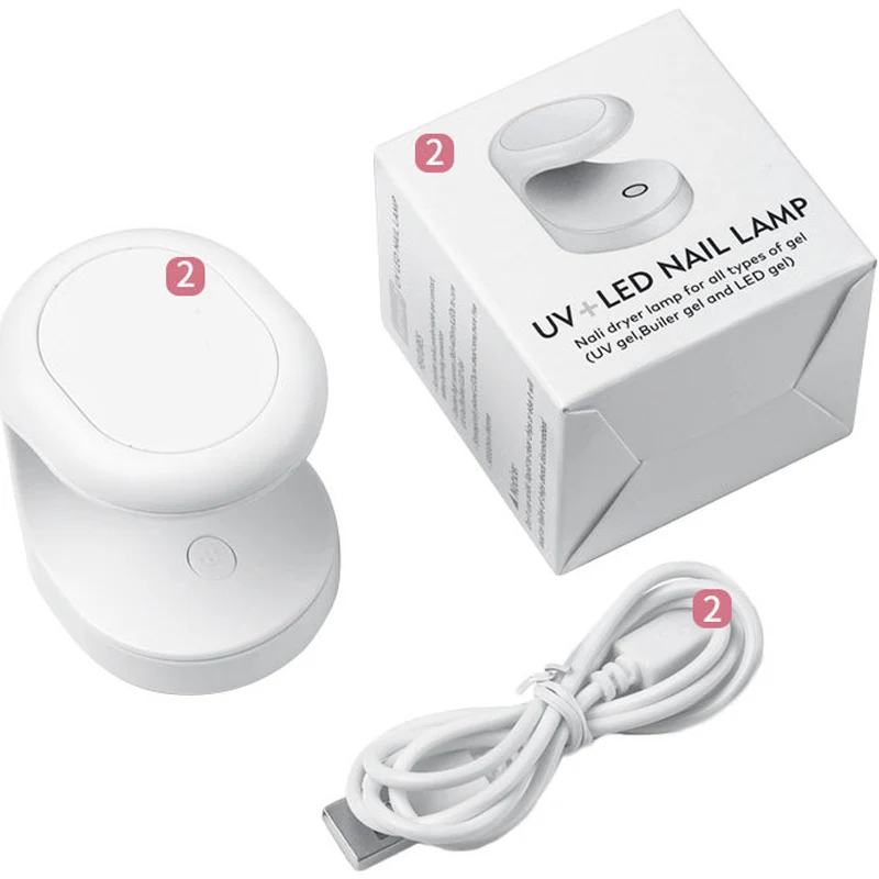 Мини -лампа для сушки ногтей ультрафиолетосветильник ная лампа гель лак маникюра