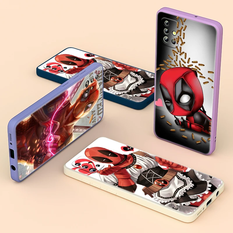 

Avengers Marvel Deadpool For Samsung A72 A52 A71 A51 A32 A31 A12 A11 A91 A81 A02 A03 Liquid Silicone Soft Phone Case