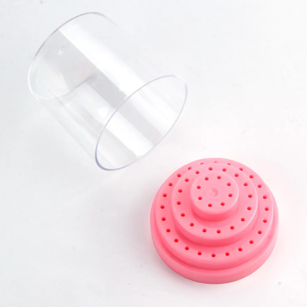 10/14/20/48 Holes Nail Drill Bits Holder Empty Storage Box Manicure Milling Container Cuticle Accessories Acrylic Cover Tools | Красота и