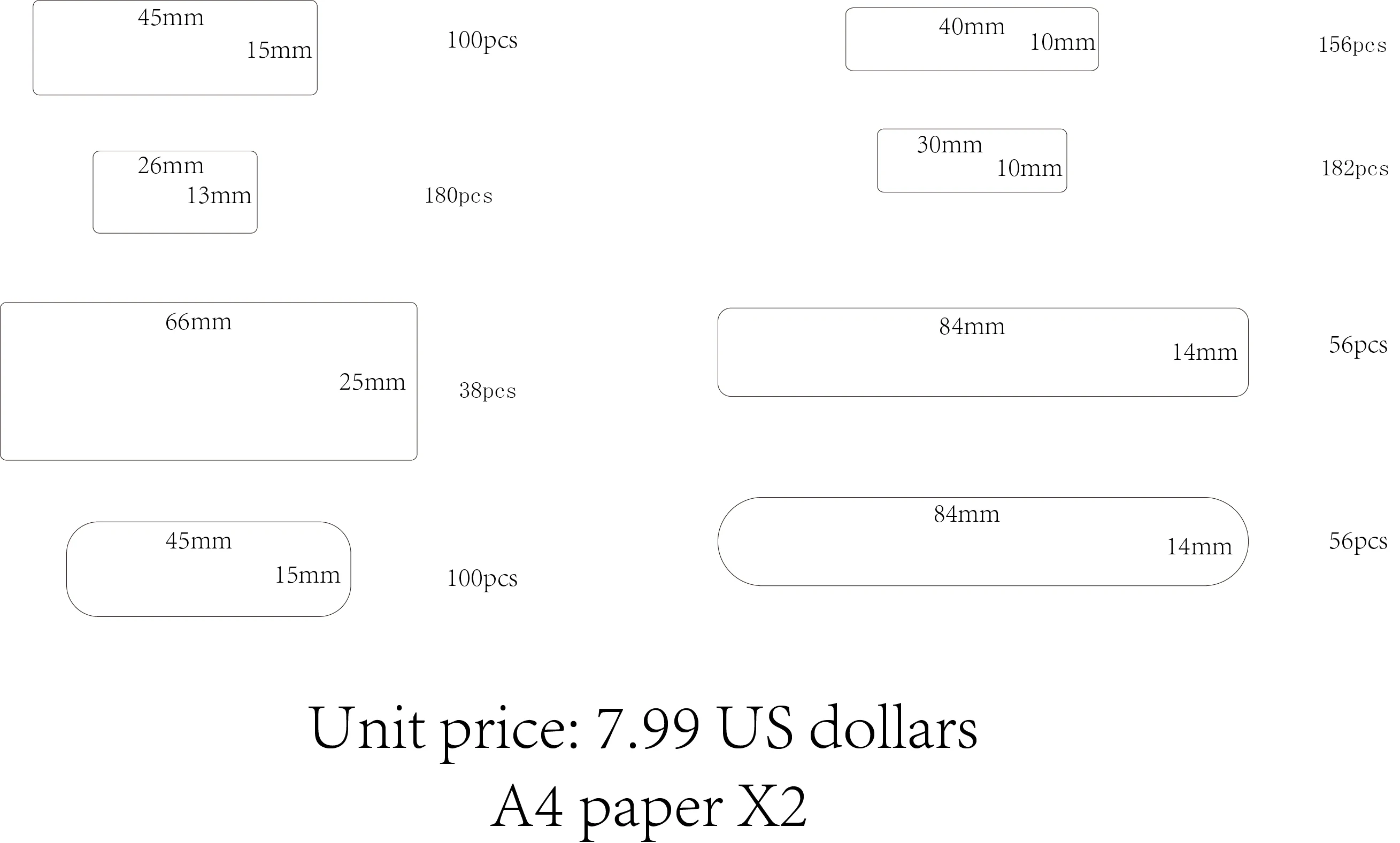 #15BGJ-Free postage-13x26mm Colorful label sticker school supply Heart-shaped name stickers cute， small | Дом и сад