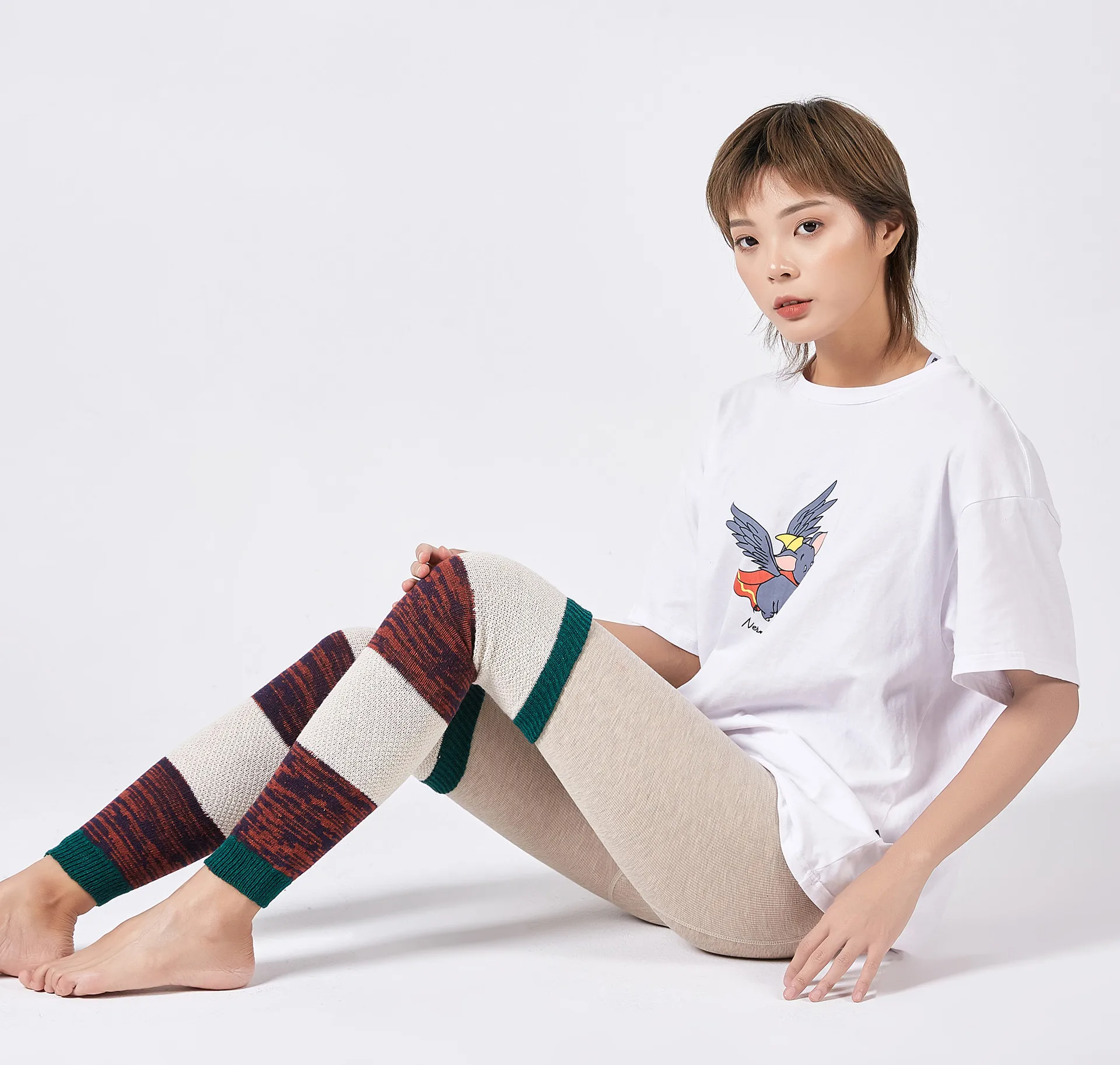 

Knitted Women Winter Leg Warmers Knee High Thigh Cable Knitted Long Boot Socks Ladies Boot Leg Warmer