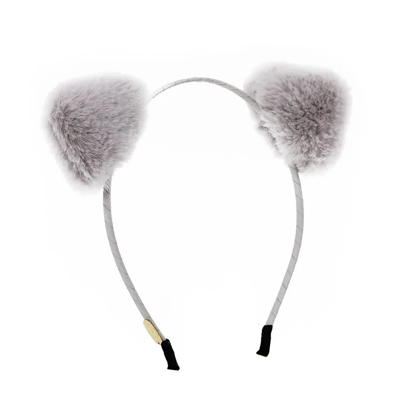 

Plush Hairband Headband Women Girls Hair Hoop Sweet Cat Ears Head Bands Fashion Hair Bezel Balls Party Make up Hair Accessories