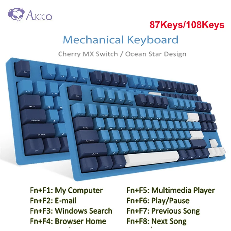 AKKO 3108/3087 SP игровая механическая клавиатура с океанической звездой 108 ключ/87 ключ Вишневый выключатель MX 1ms скорость usb type-C для компьютерных игр