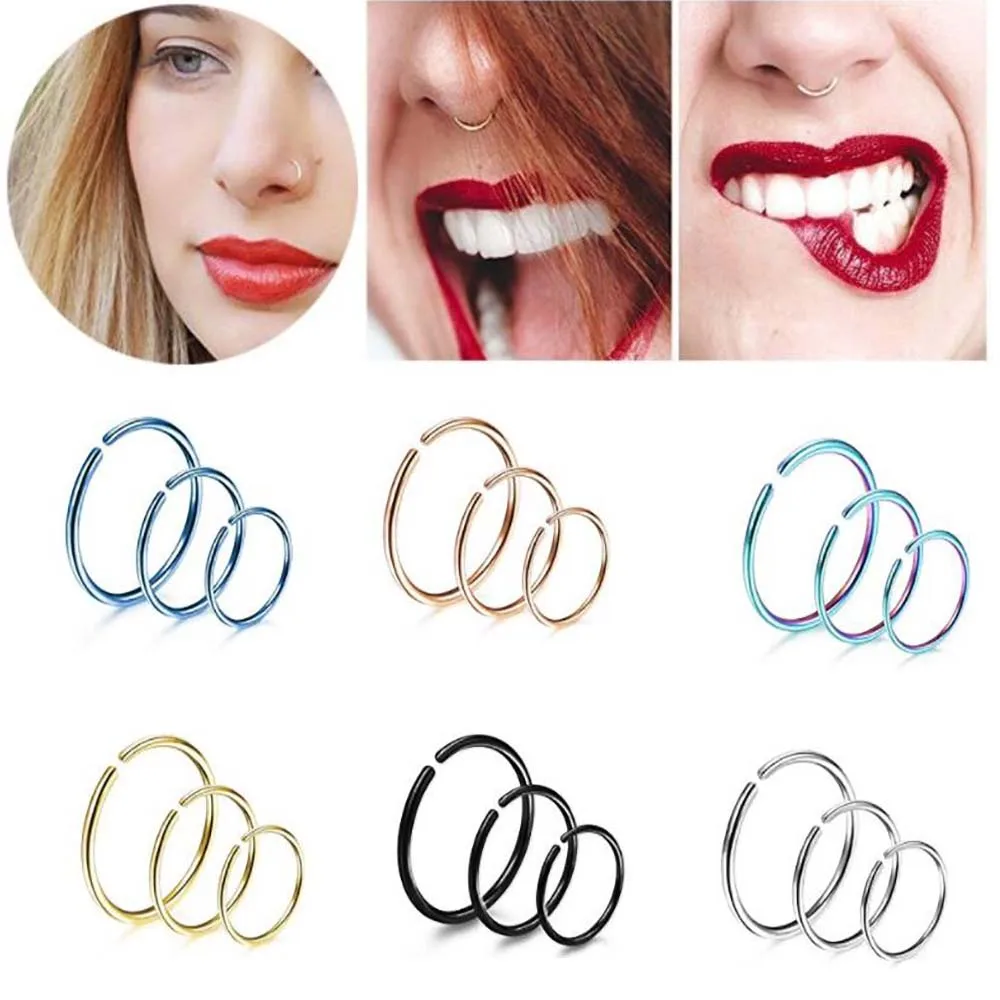 2 шт./лот модные сексуальные украшения для тела цветные кольца из нержавеющей