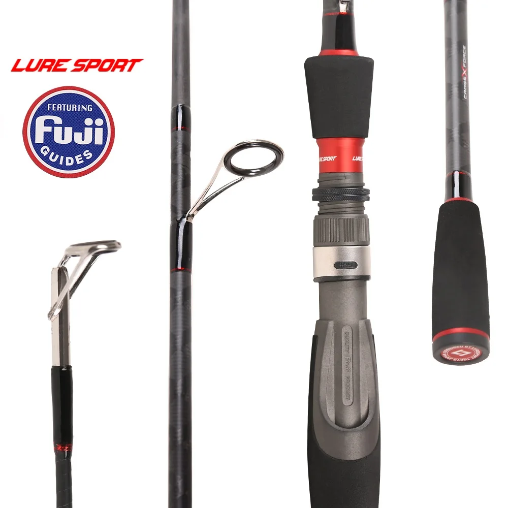 LureSport туристическая Удочка Fsihing 2,1 М/2,4 м FUJI направляющая катушка сиденье X-Cross углеродное спиннинговое литье Приманка Удочка