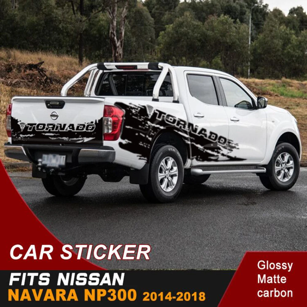 

Car Stickers Fit For NISSAN NAVARA NP300 2018-2014 Side Car Body Tailgate Mountains Hurricane Graffiti Graphic Vinyl Car Decals