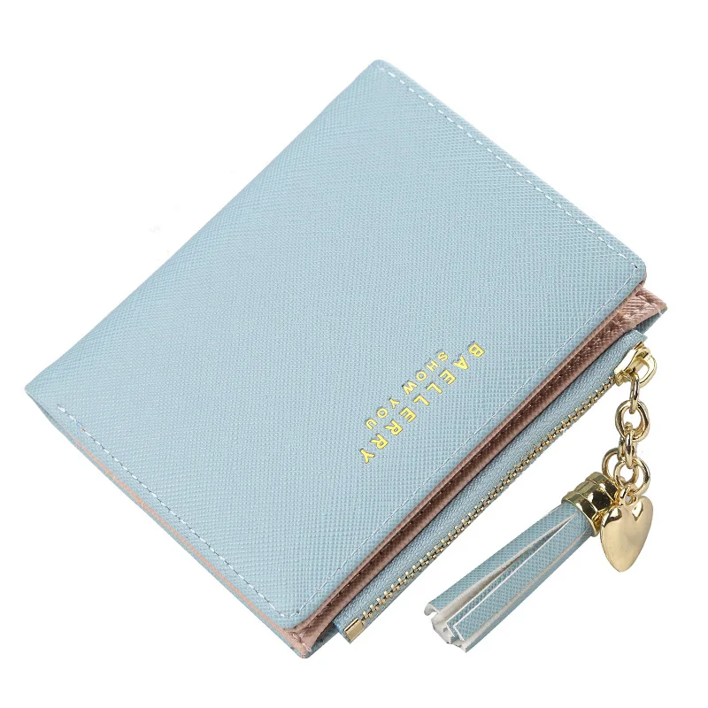 

2021 Tassel Women Wallet Small Cute Wallet Women Short Leather Women Wallets Zipper Purses Portefeuille Female Purse Clutch