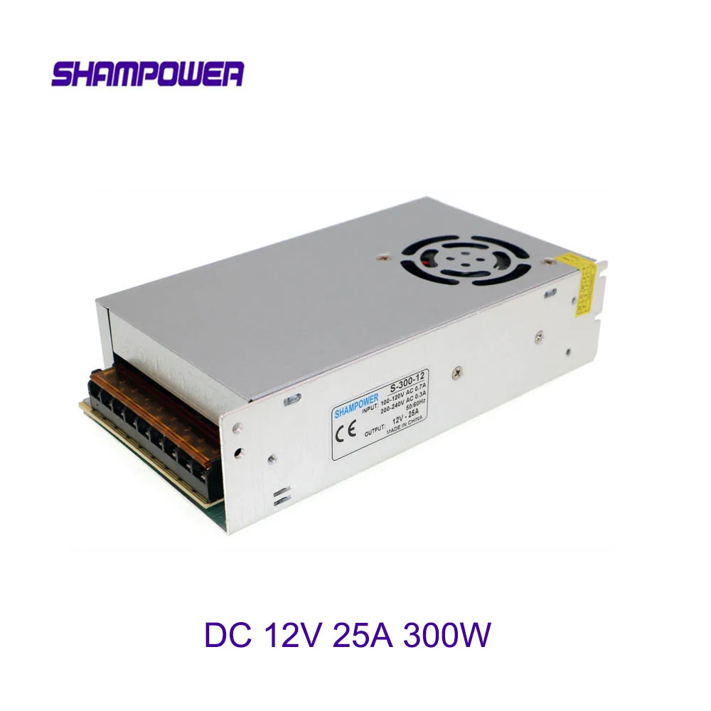 DC 12V источник питания 300W 25A AC 110V/220V к переключатель адаптер безопасности для