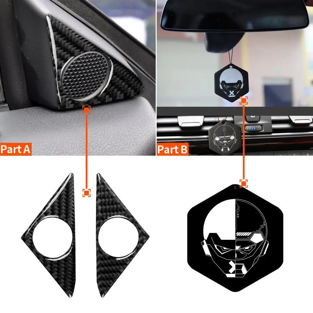 

Door Speaker Trim Universal Colorfast Carbon Fiber Decorative Door Audio Sticker for Nissan GTR R35 2008-2016 Car Accessories