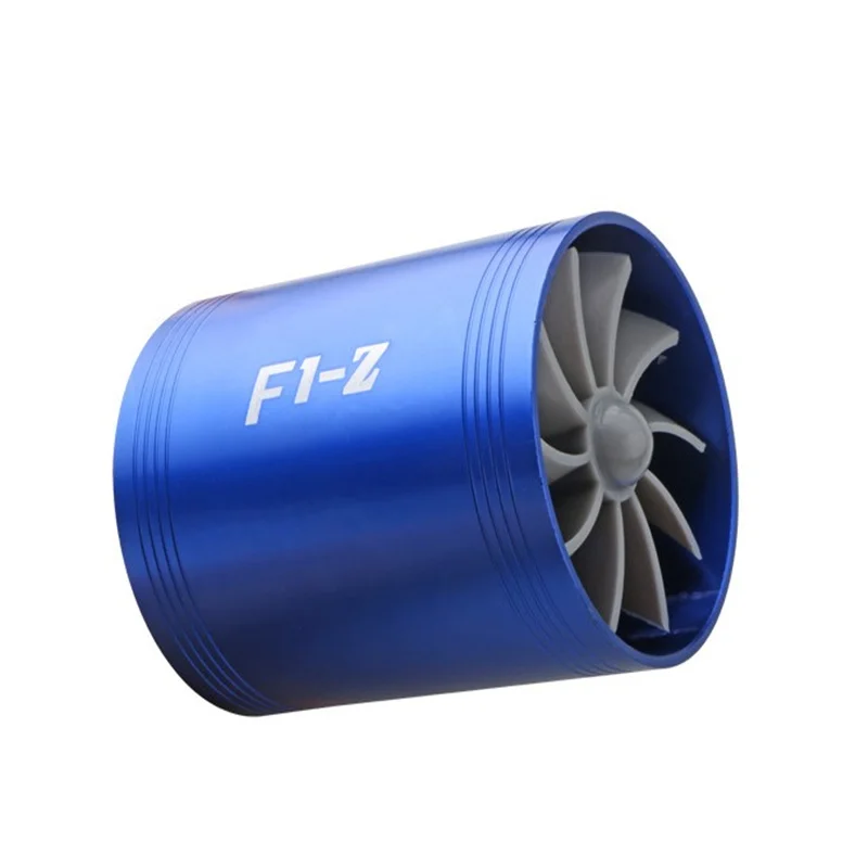 1 X Gm двойной турбо воздухозаборник для экономии топлива вентилятора синий черный