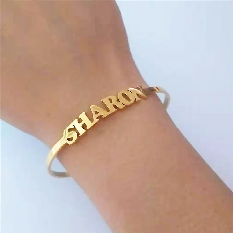 Браслеты из нержавеющей стали с именным браслетом персонализированные именные