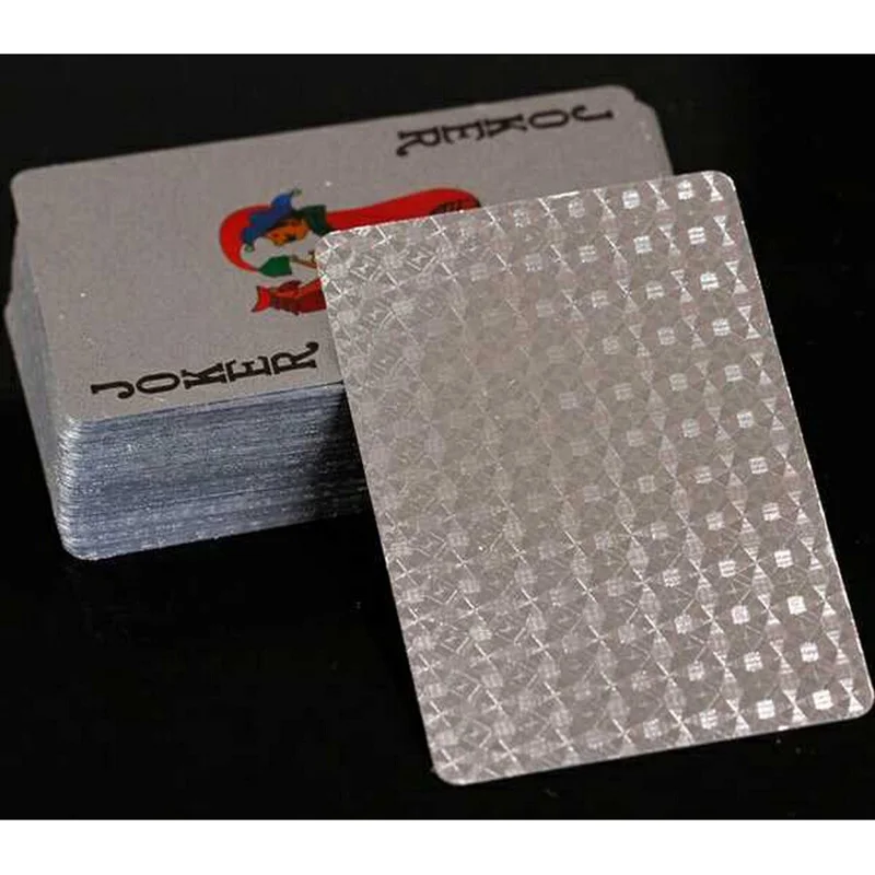 Silver/Gold/Black Pokers Luxury Design High Quality Plastic Cards Waterproof And Dull Polish Poker | Спорт и развлечения