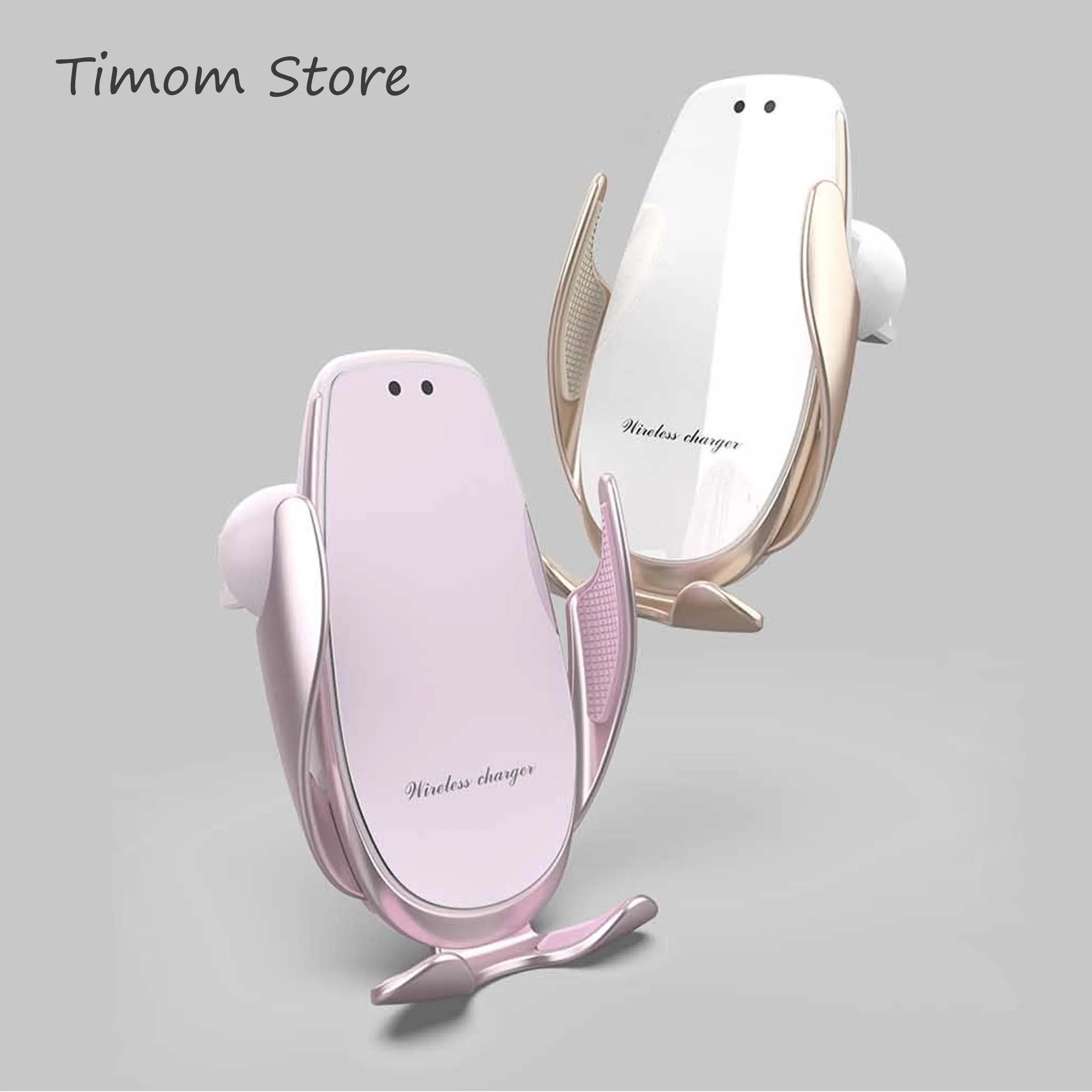 Беспроводное Автомобильное зарядное устройство QI 15 Вт с белой основой