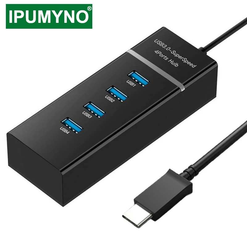 USB 3 0 концентратор мульти 1 Тип C 4 порта для MacBook Air Pro компьютера ПК ноутбука